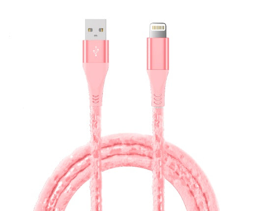 Velvet Plush Apple Certified MFI Lightning Cable- 4ft, 6ft, and 10ft